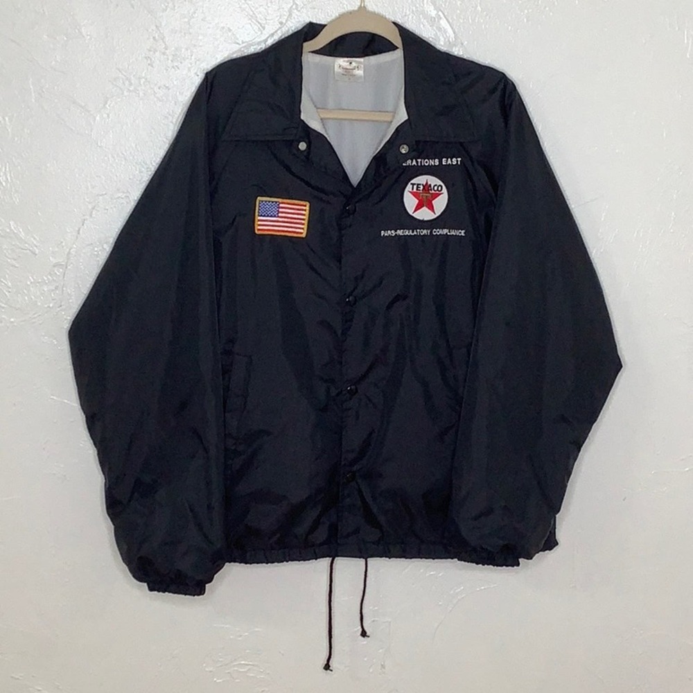 VGT Auburn Texaco Operation East Par Regulatory Compliance USA flag jacket SZ L